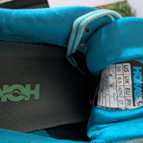 Hoka One One Bondi 6 Women's Sz. 10 Athletic Running Light blue and Aqua F27219K - Picture 7 of 7